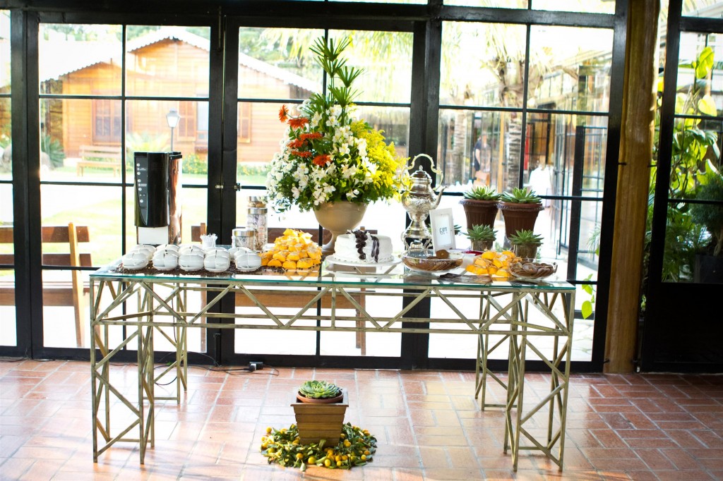 Arranjo da mesa do café